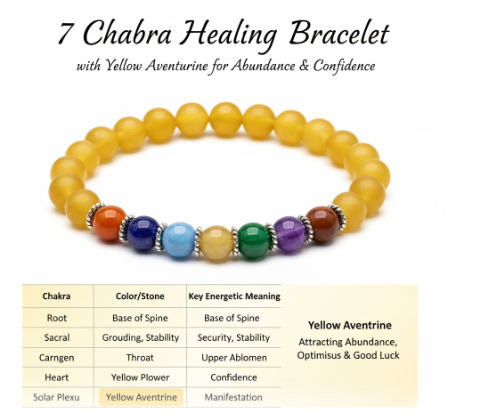 7 Chakra Yellow Aventurine Beacelet