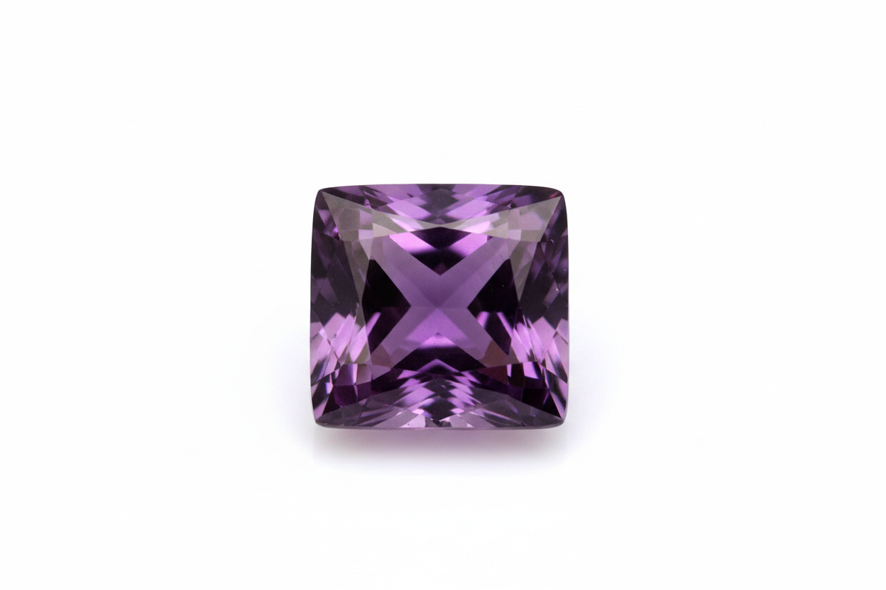 AMETHYST 10X8 MM 2.69 CARAT PURPLE SQURE