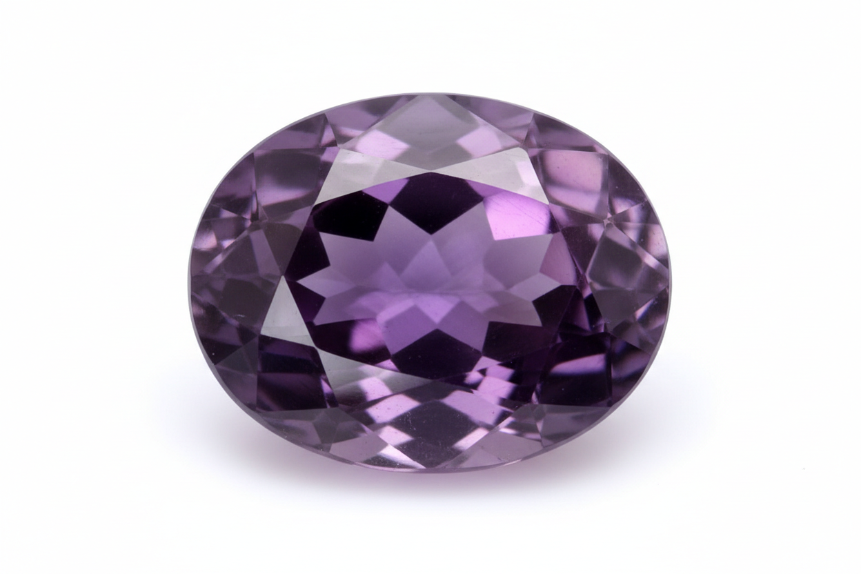 AMETHYST 11X9 MM 4.44 CARAT PURPLE
