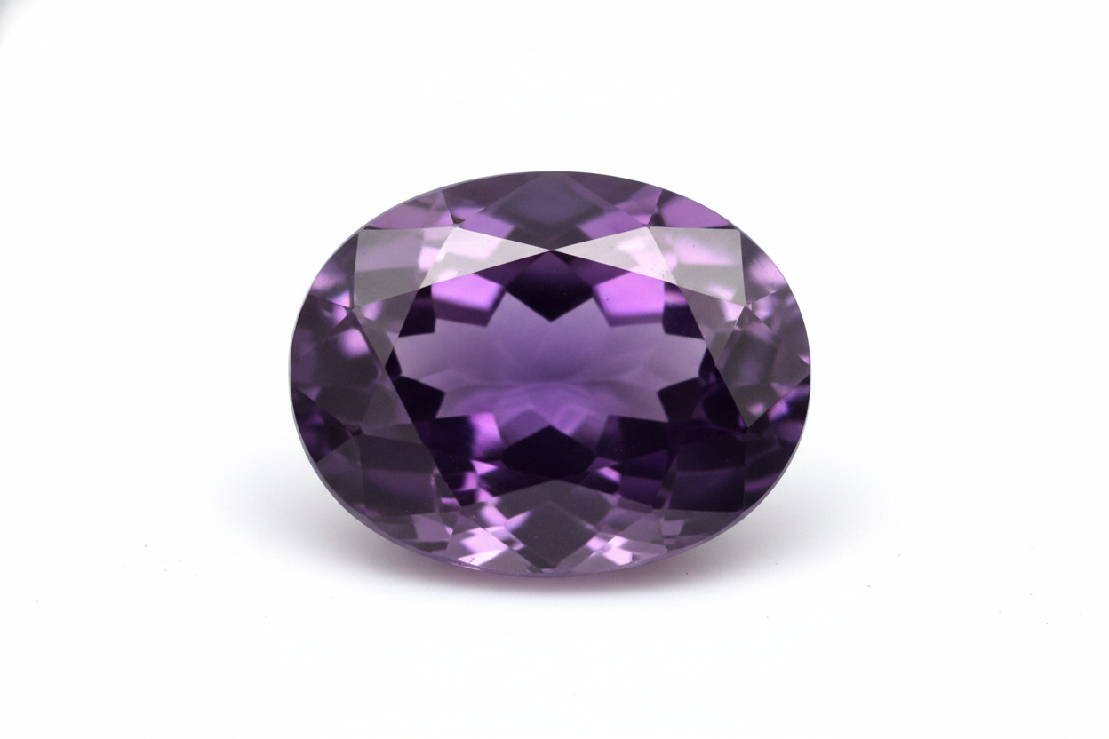 AMETHYST 14X10 MM 7.08 CARAT PURPLE