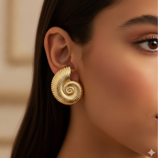 GOLDEN CONCH EARRINGS