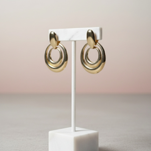 Gold-Tone Chunky Hoop Earrings