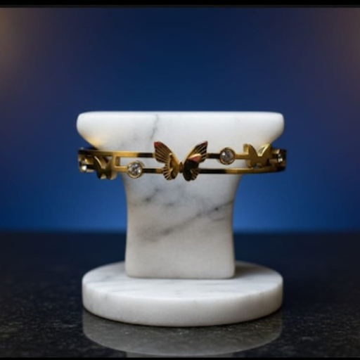 God-plated cubic Zirconia Studded bangle