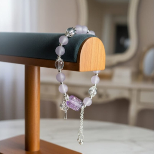Amethyst Crystals Beaded Bracelet