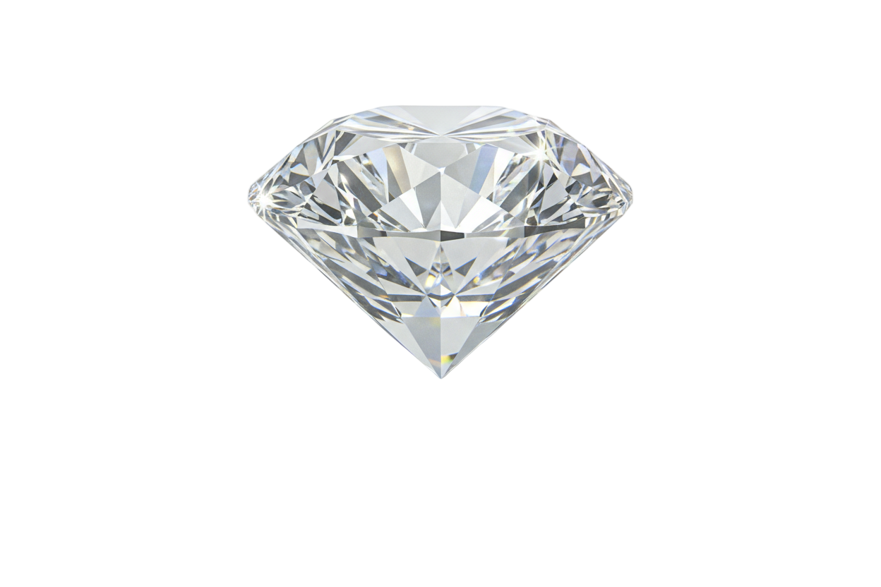 DIMOND STONE ON WHIT BACKGROUND NAME UNDER IT