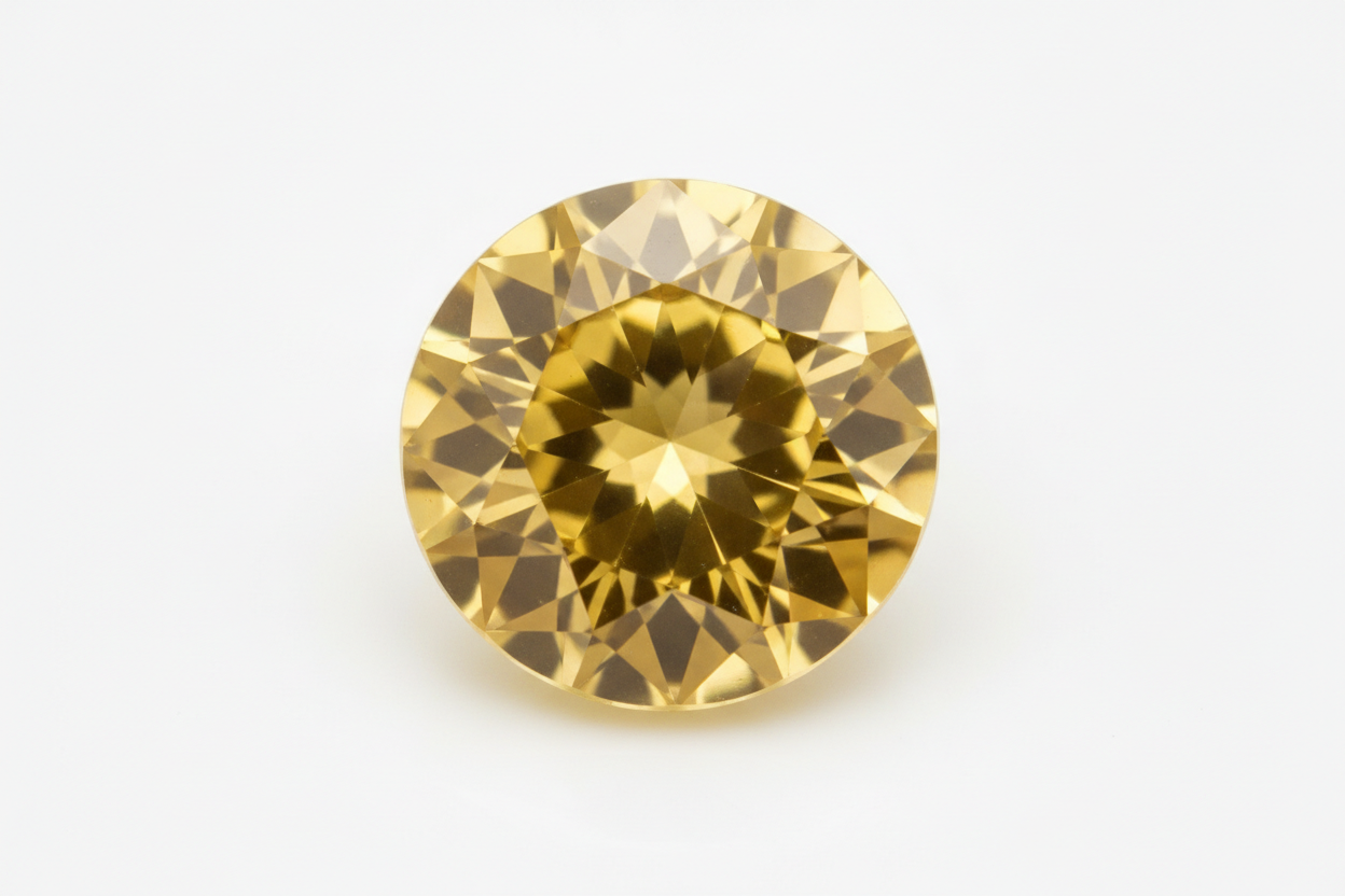 GIVE IMAGE of 7.5mm yellow sapphire