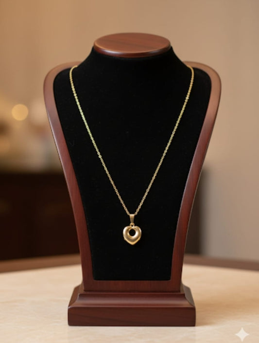 Gold-Tone Heart-Shaped Pendant