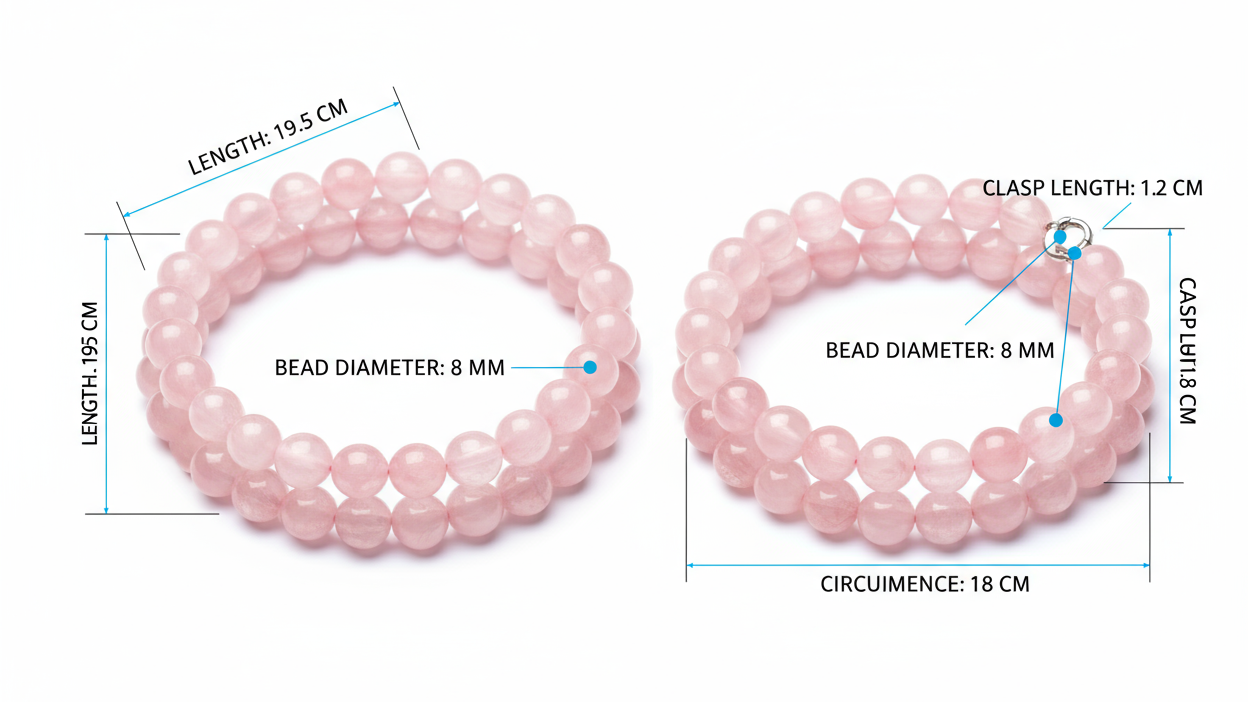 Rose Quartz Beads Bracelet