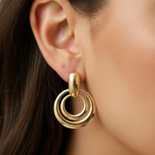Gold-Tone Chunky Hoop Earrings